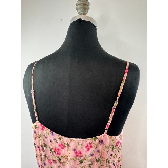 Cami NYC Naira Pink Maxi Dress Silk Floral Tiered Sweetheart Neck Size Medium M - Picture 6 of 9